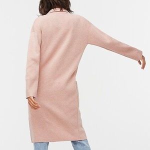 J. CREW Ella Longline Knit Cardigan Duster | Pink | XXS